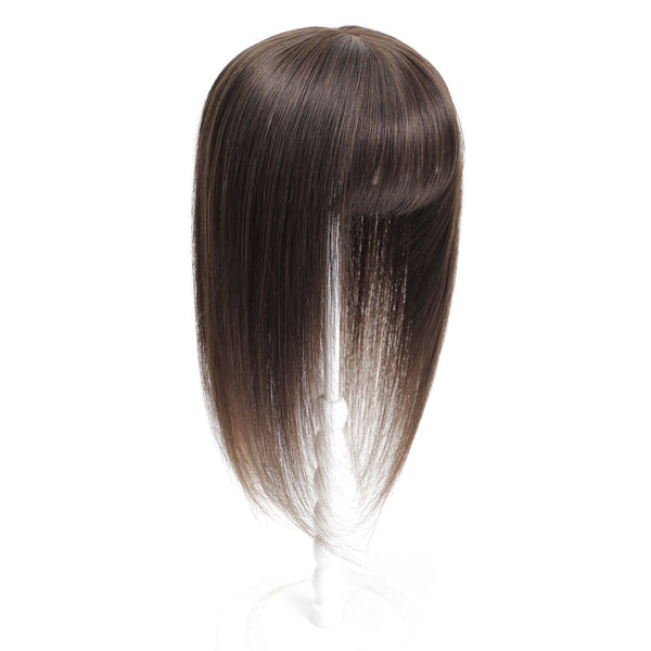 Human Hair Toppers with Bangs