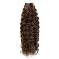 Weft Curly Hair Extensions 3B #2/10 Dark Brown and Caramel Mix