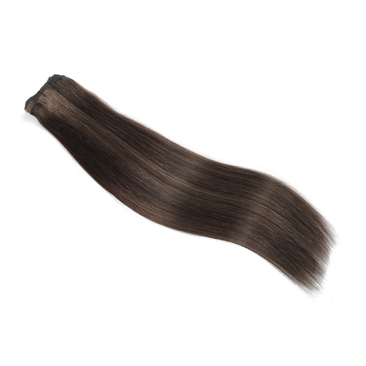 Double Weft Hair Extensions in shade Chocolate and Ash Brown.