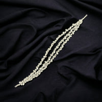 Bridal Hair Piece 3 Band Silver Rhinestone Headpiece