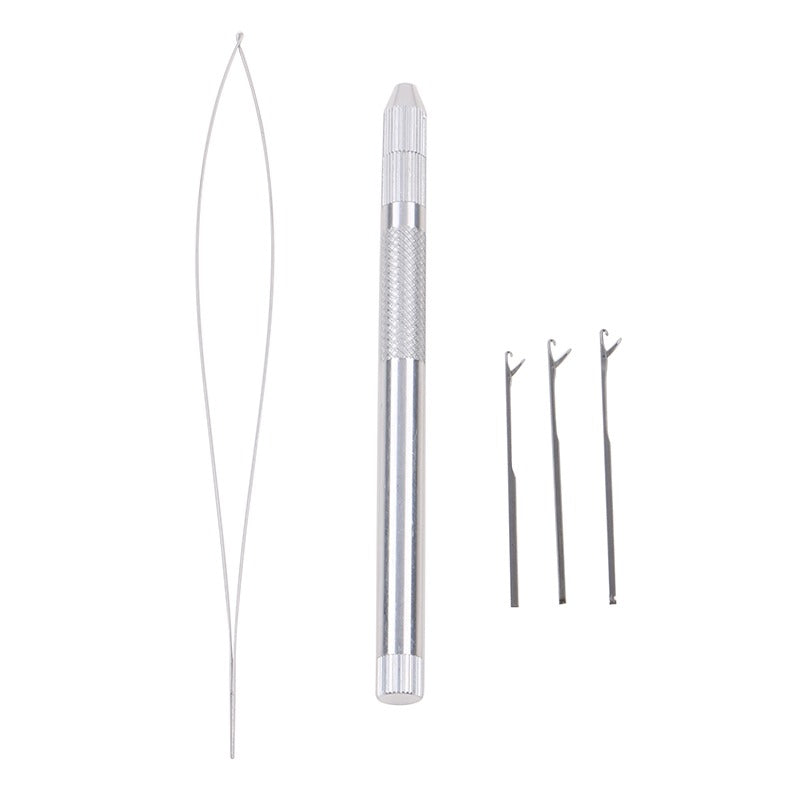 Set Multi-function Aluminum Hook Needle and Loop Threader Nano
