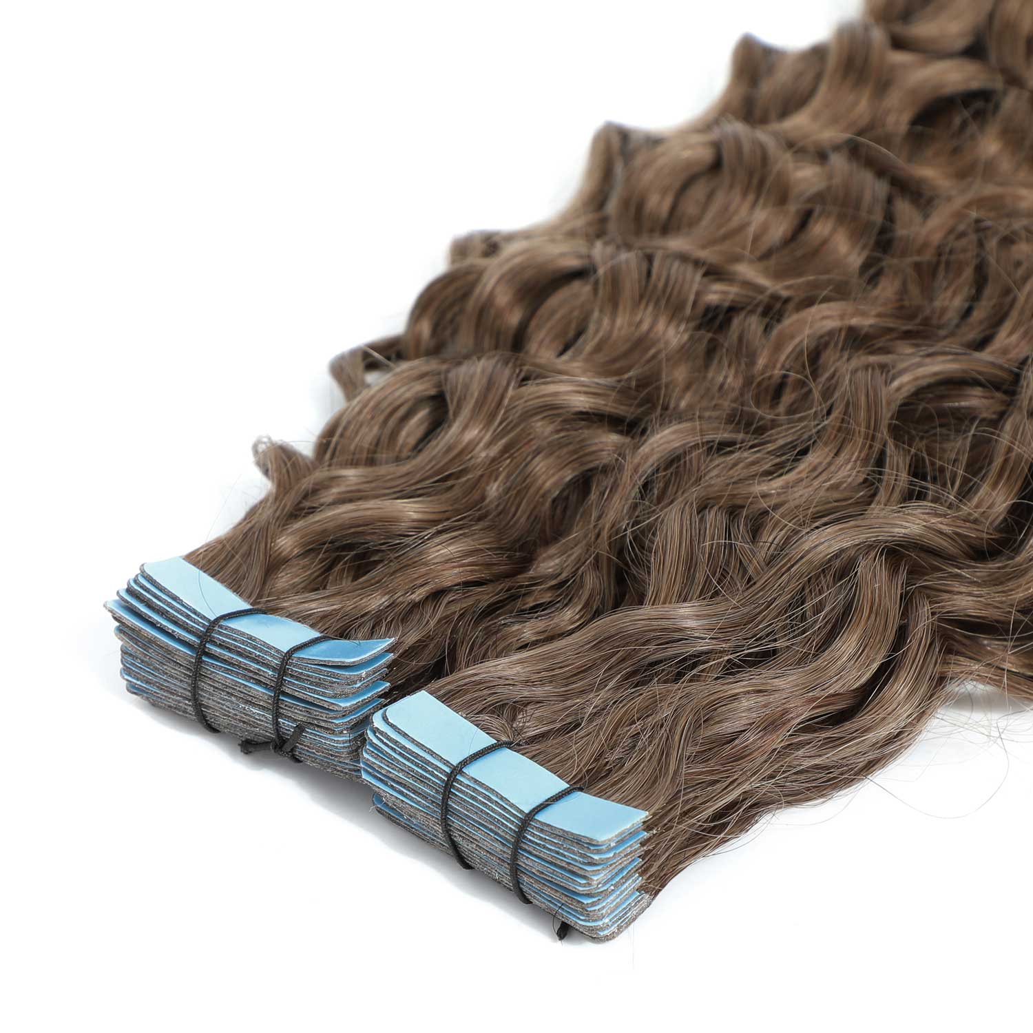 Curly Tape Hair Extensions 3B  #8 Cinnamon Brown