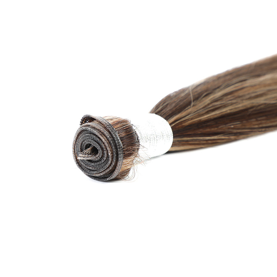 Genius Weft Hair Extensions   #2/16 Dark Brown and Natural Blonde