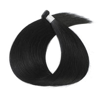 Genius Weft Hair extensions adding length to natural hair.