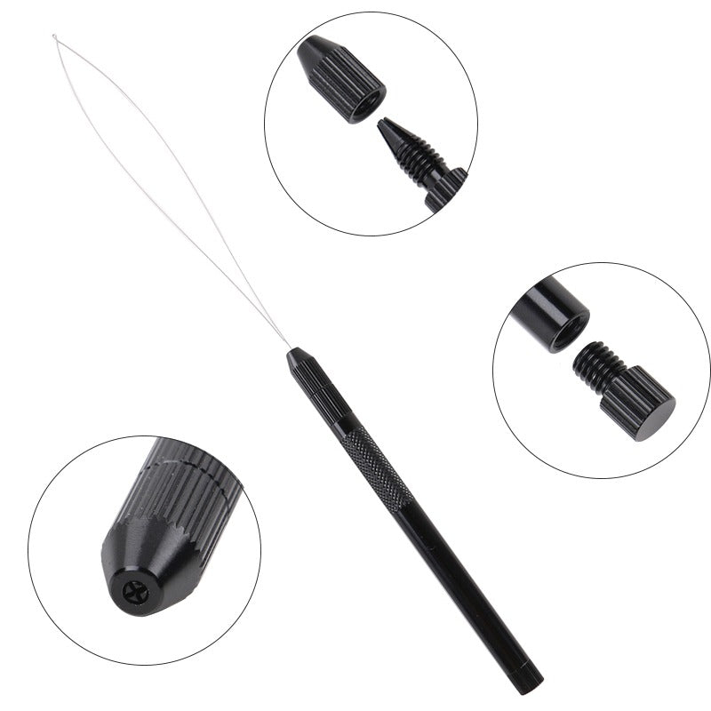 Set Multi-function Aluminum Hook Needle and Loop Threader Nano