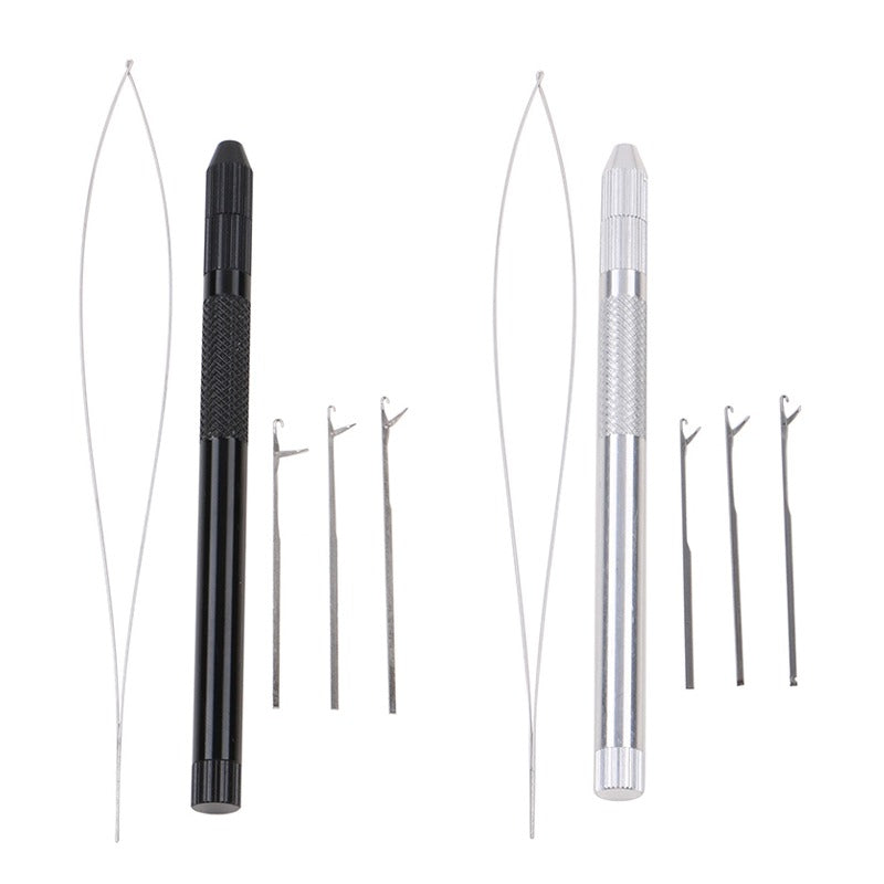 Set Multi-function Aluminum Hook Needle and Loop Threader Nano