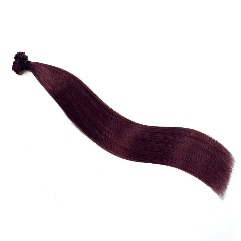 Keratin Bond Hair Extensions Mini Flat Tip #99j Burgundy