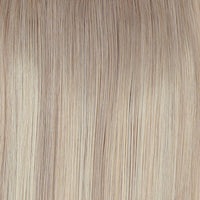 Close-up of light brown hair extensions