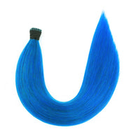 Blue Human Hair Extensions Natural