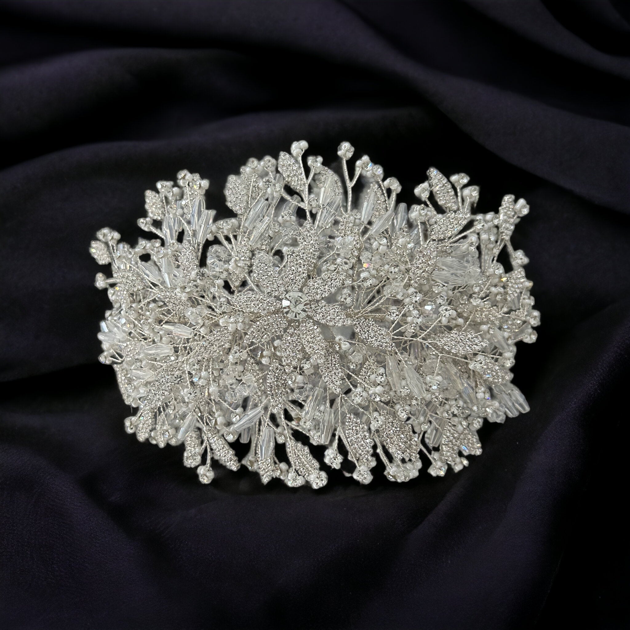 Bridal Hair Piece Pearl Rhinestone Headpiece X