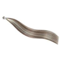 Genius Weft Hair Extensions   #8a/60 Ash Brown and Platinum Highlights