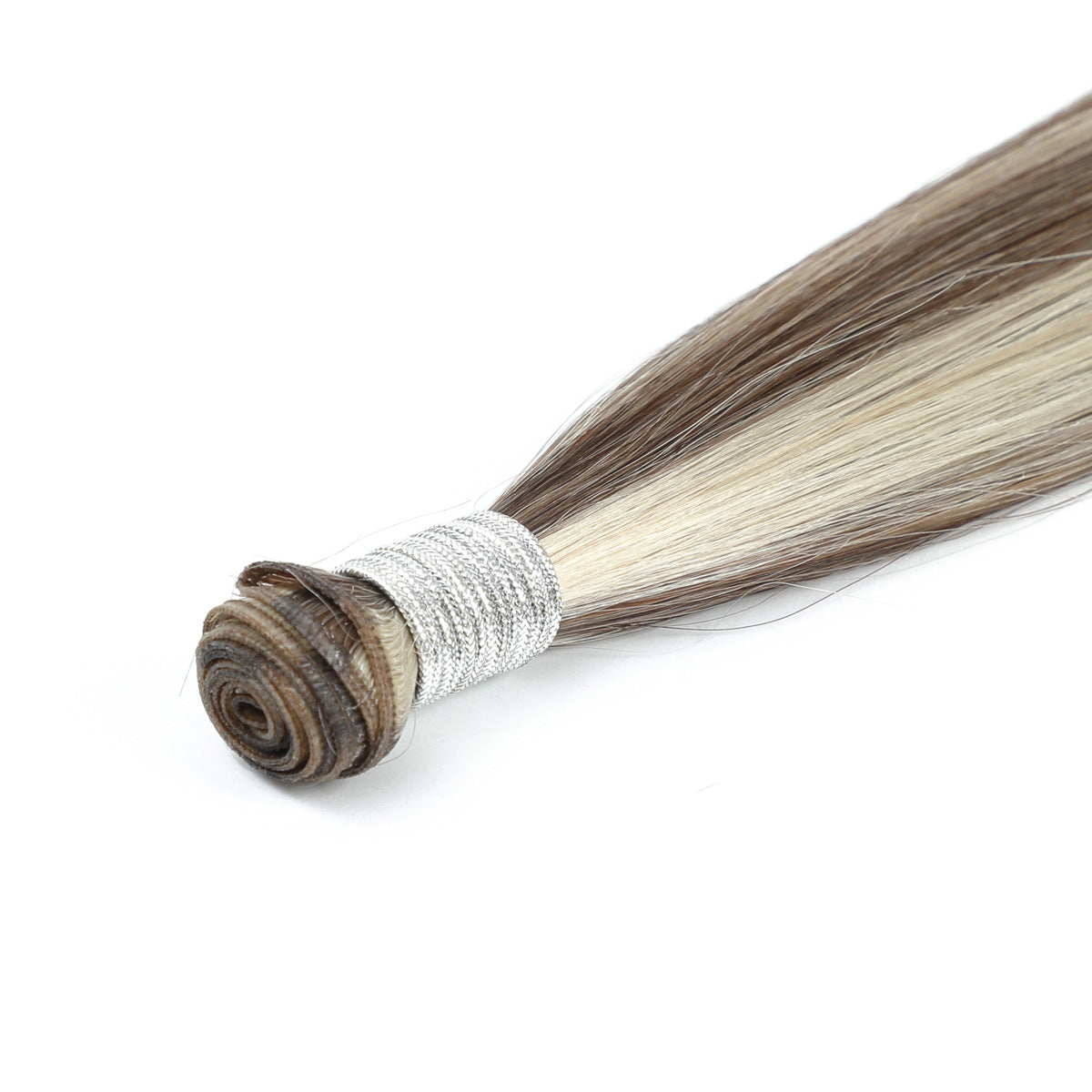 Genius Weft Hair Extensions   #8a/60 Ash Brown and Platinum Highlights