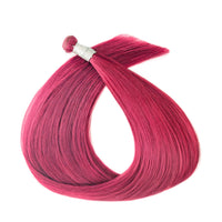 Genius Weft Human Hair Extensions in Burgundy