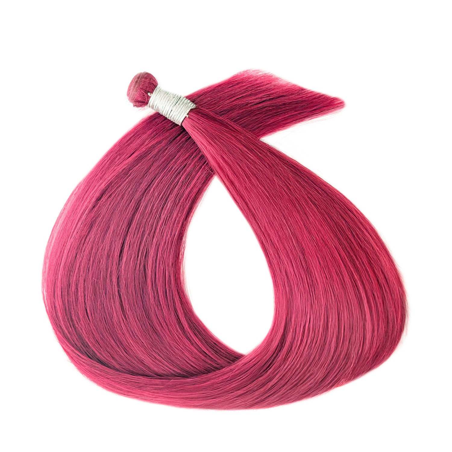 Genius Weft Human Hair Extensions in Burgundy