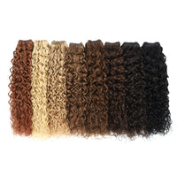 Weft Curly Hair Extensions 21" #2 Dark Brown
