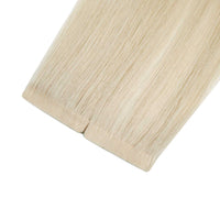 Platinum Blonde Hair Extensions Invisible Tape 100% Human Hair