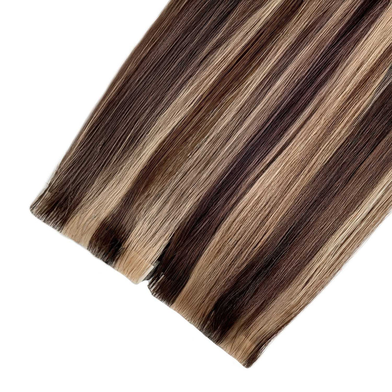 Invisible Tape Hair Extensions #2/16 Dark Brown & Natural Blonde Mix