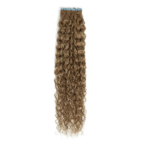 Dirty Blonde curly hair extension on a white background