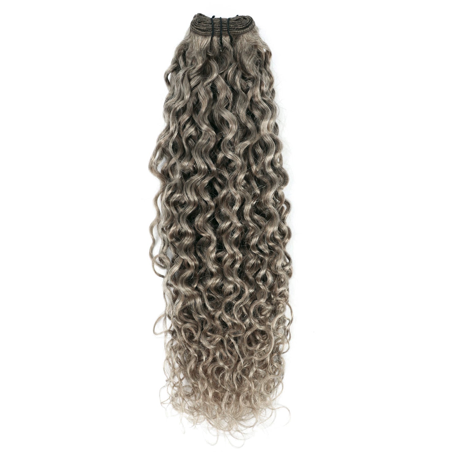 Weft Curly Hair Extensions 3B Grey
