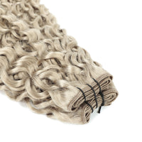 Ash Blonde Curly Weft Hair Extensions