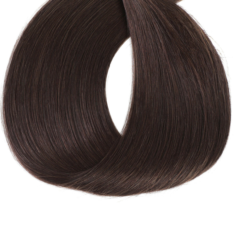 Dark Brown Weft Hair Extensions, available in 17", 21" and 25" Lengths
