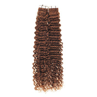 Curly Tape Hair Extensions 3C #30 Medium Copper