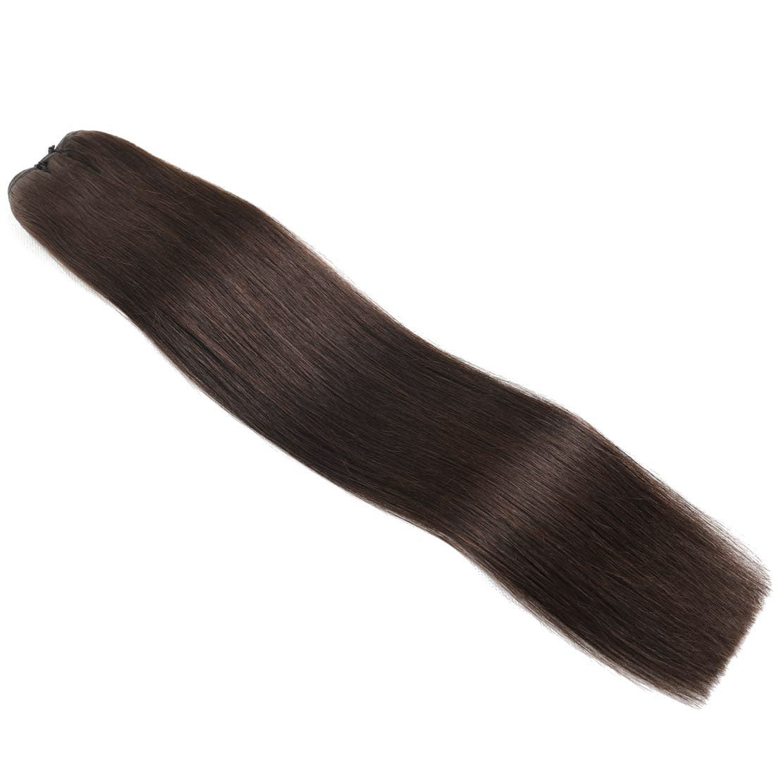Brown hair extension on a white background