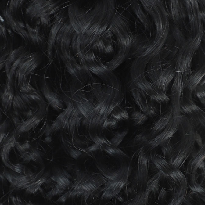 Weft Curly Hair Extensions 21" - #1 Jet Black
