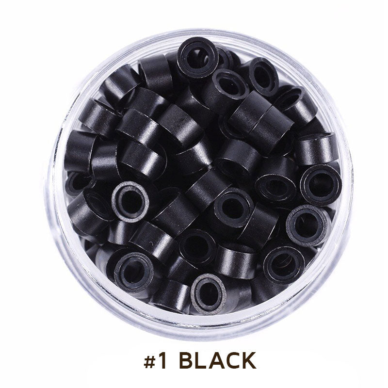 Micro Beads 5mm Silicone Lined for Hair Extensions 500 Pcs