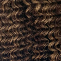 Weft Curly Hair Extensions 3C 25" - #2/16 Dark Brown and Natural Blonde Highlights