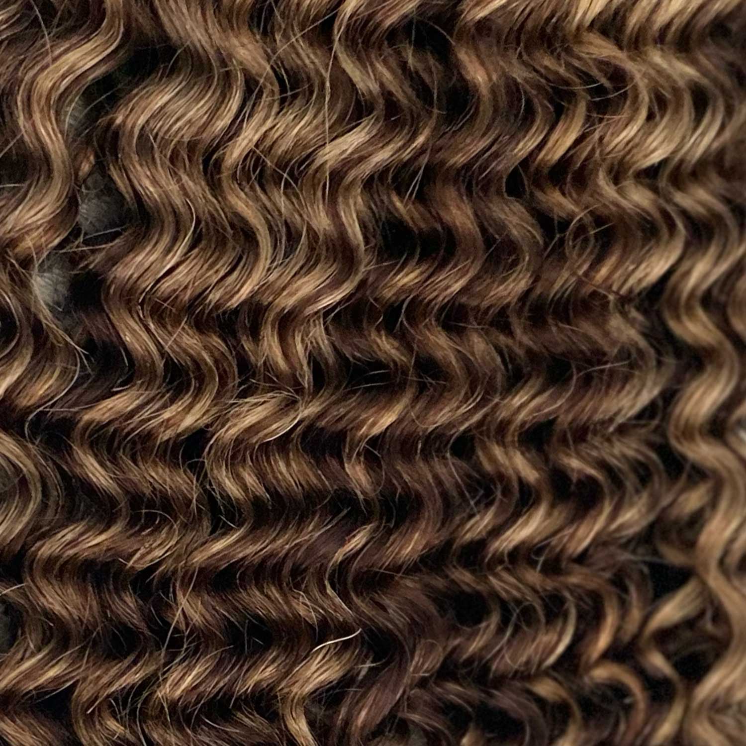 Weft Curly Hair Extensions 3C 25" - #4/27 Chestnut Brown and Bronzed Blonde Mix