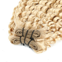 Weft Curly Hair Extensions 3C  25" - #1001 Pearl Blonde