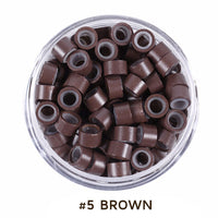 Micro Beads 5mm Silicone Lined for Hair Extensions 500 Pcs