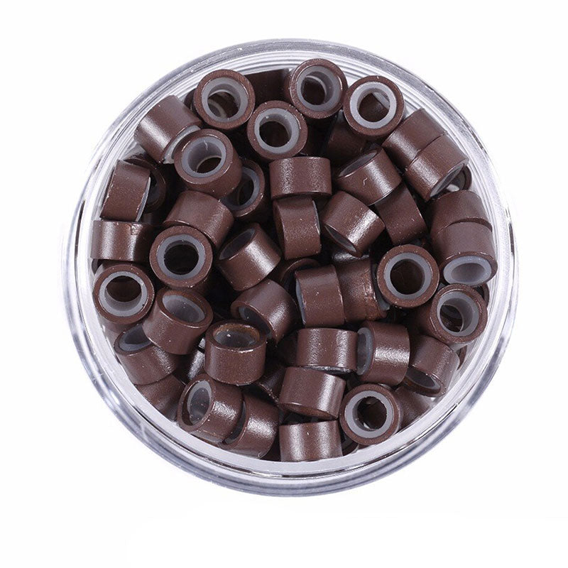 Micro Beads 5mm Silicone Lined for Hair Extensions 500 Pcs