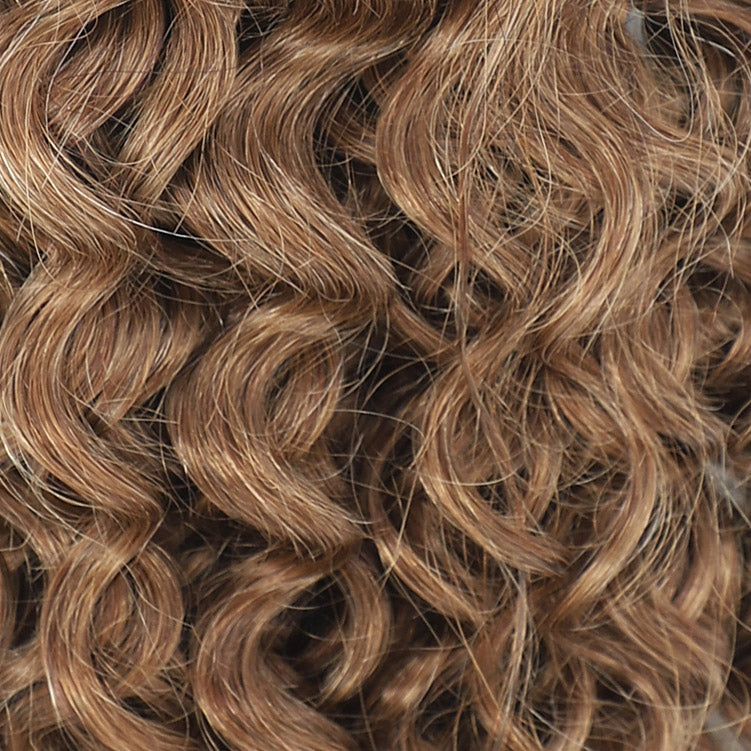 Weft Curly Hair Extensions 21" - #6 Medium Brown