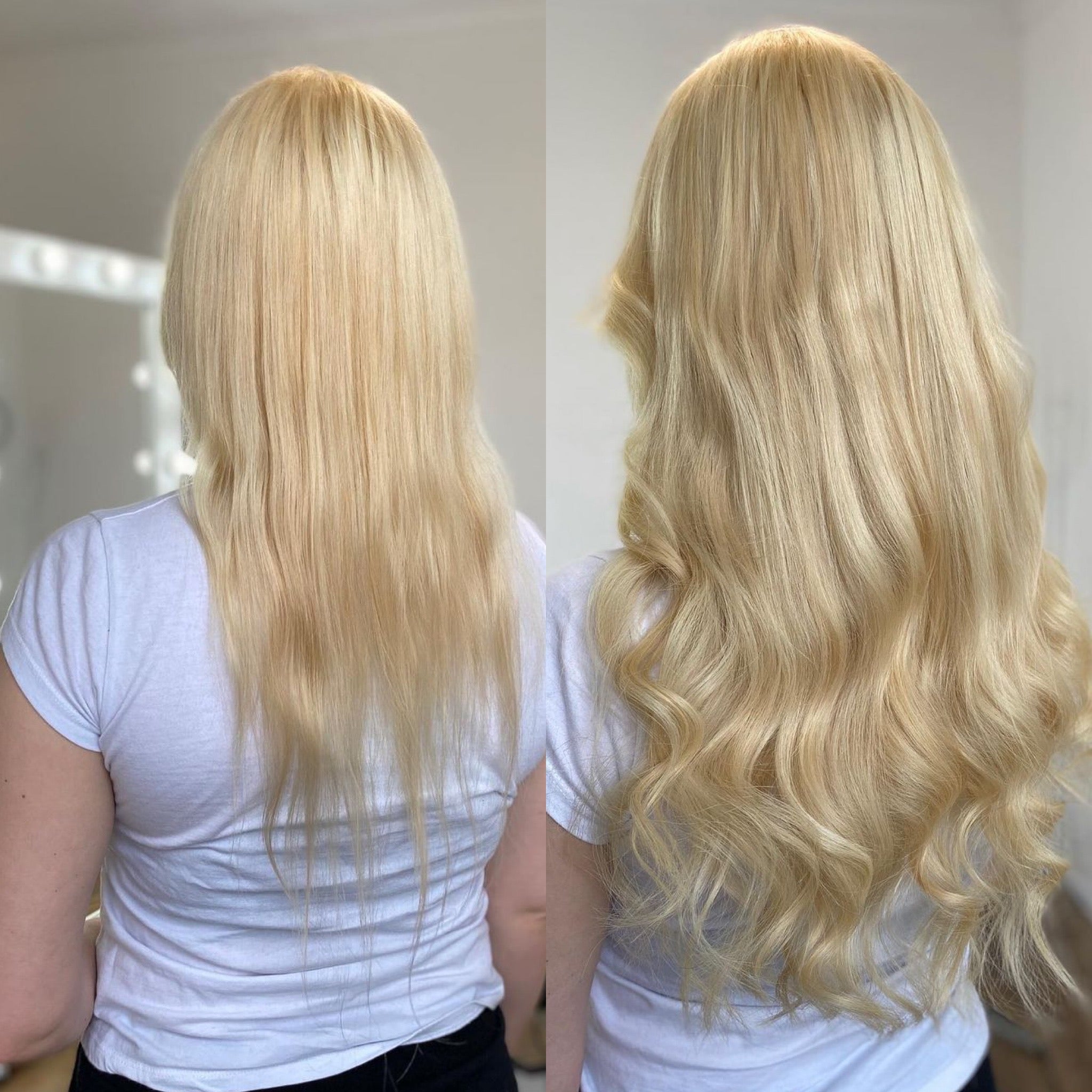 Micro Bead Hair Extensions I Tip #613 Bleach Blonde