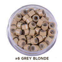 Micro Beads 5mm Silicone Lined for Hair Extensions 200 Pcs