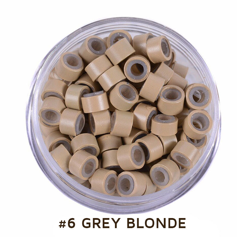 Micro Beads 5mm Silicone Lined for Hair Extensions 500 Pcs
