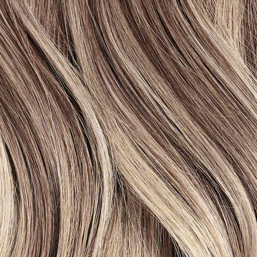 Clip In Volumiser Bangs Layers - Invisible Seamless 1 Pc 12" #8/60 Ash Brown Platinum Blonde Mix
