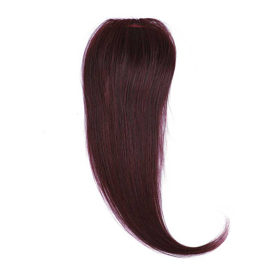 Clip In Volumiser Bangs Layers - Invisible Seamless Topper 1 Pc 12" #99j Burgundy