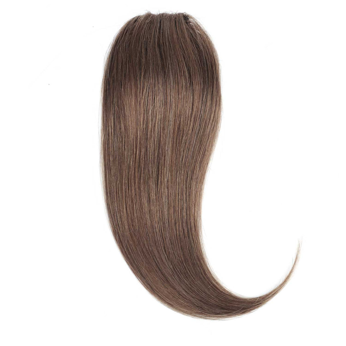 Clip In Volumiser Bangs Layers - Invisible Seamless Topper 1 Pc 12" #8 Dark Ash Brown