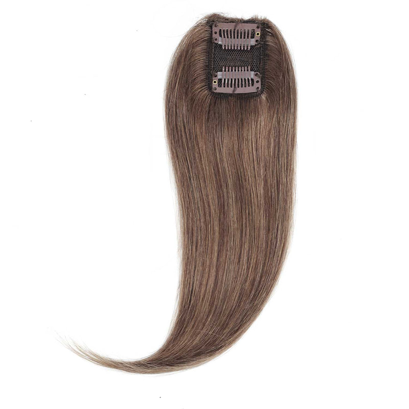 Clip In Volumiser Bangs Layers - Invisible Seamless Topper 1 Pc 12" #8 Dark Ash Brown