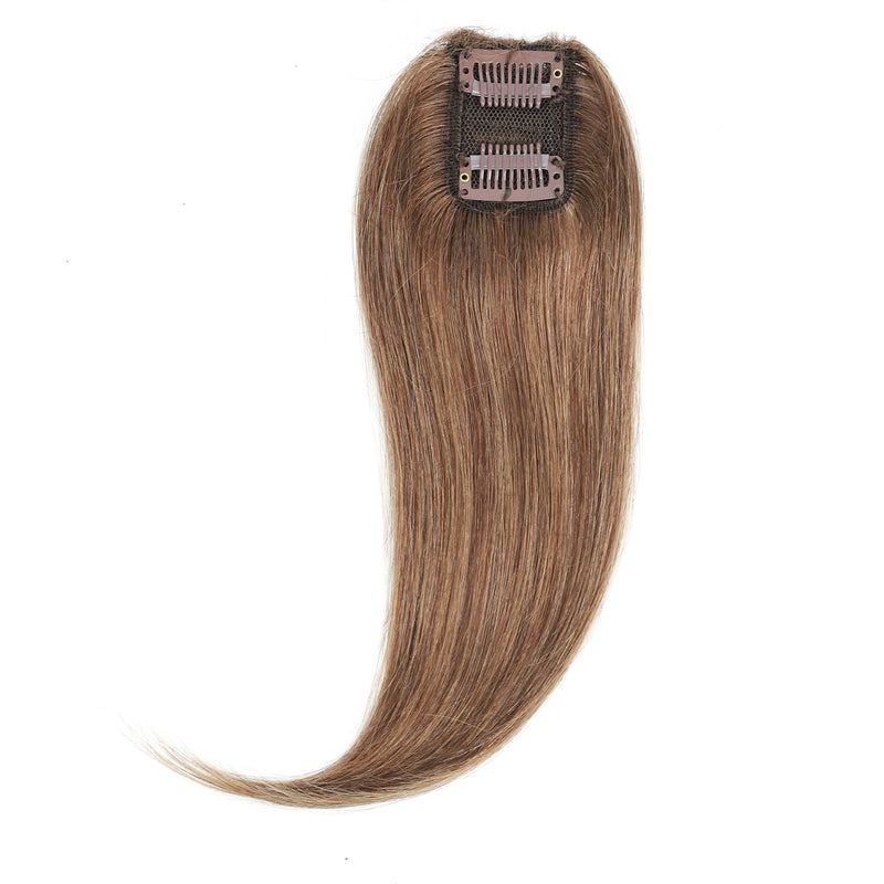 Clip In Volumiser Bangs Layers - Invisible Seamless Topper 1 Pc 12" #6 Medium Brown