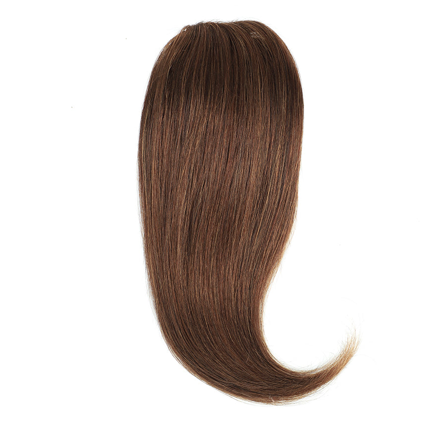 Clip In Volumiser Bangs Layers - Invisible Seamless 1 Pc 12" #4 Chestnut Brown
