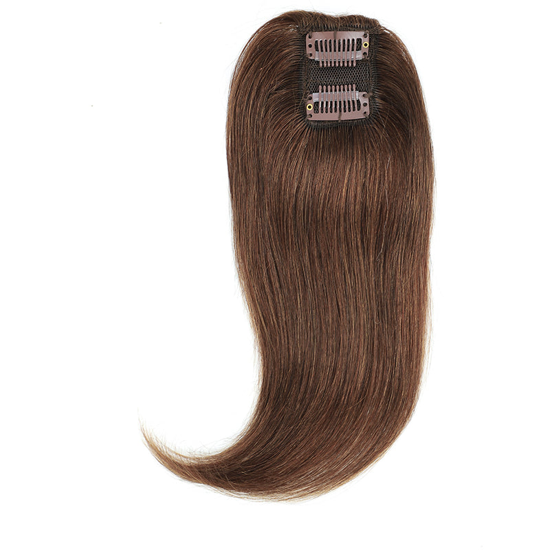 Clip In Volumiser Bangs Layers - Invisible Seamless 1 Pc 12" #4 Chestnut Brown