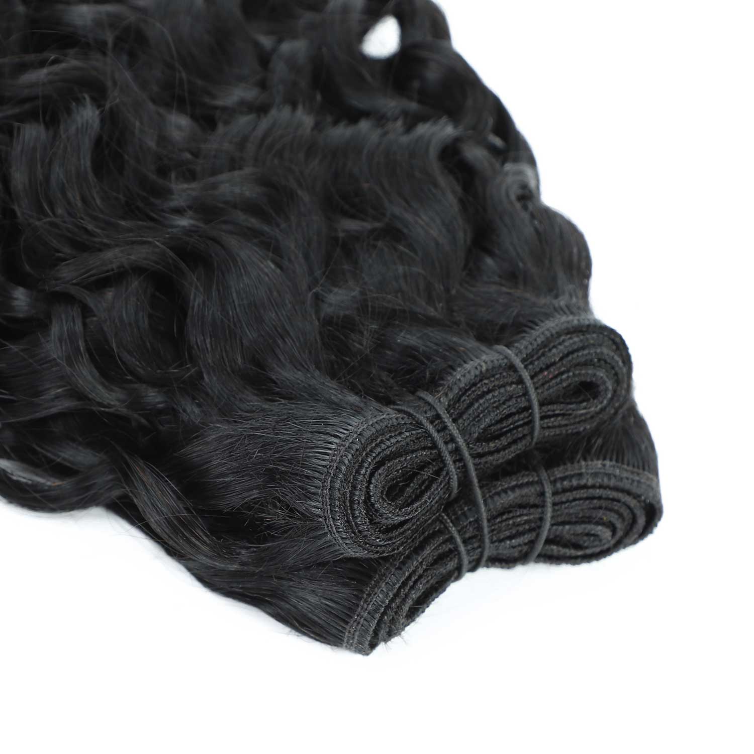 Weft Curly Hair Extensions 21" - #1 Jet Black