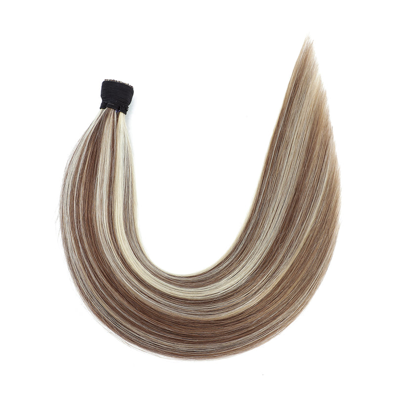 Micro Bead Hair Extensions I Tip #8/60 Ash Brown Platinum Blonde Mix