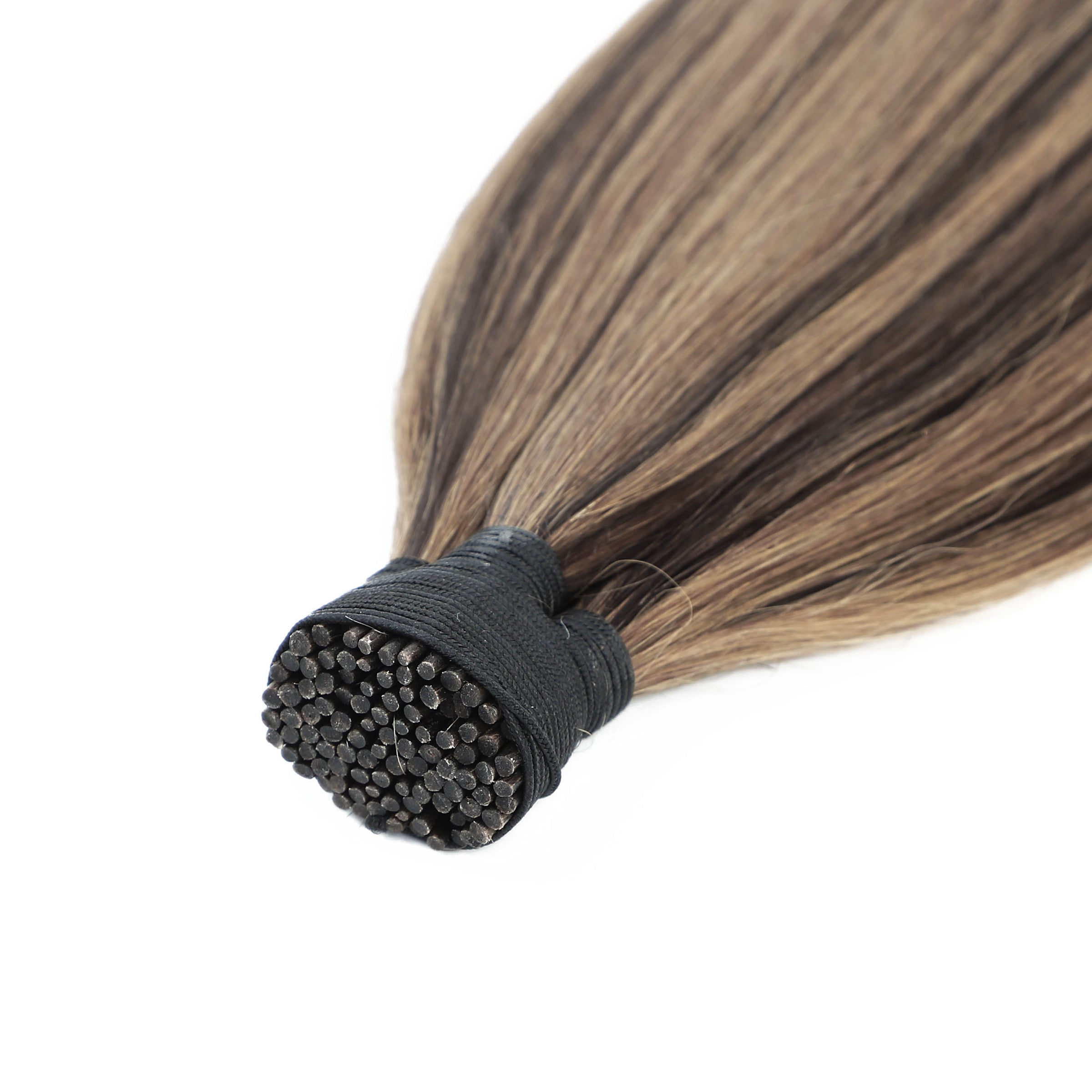 Micro Bead Hair Extensions I Tip #2/16 Dark Brown Natural Blonde Highlights