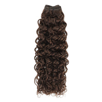 Weft Curly Hair Extensions 21" #2 Dark Brown