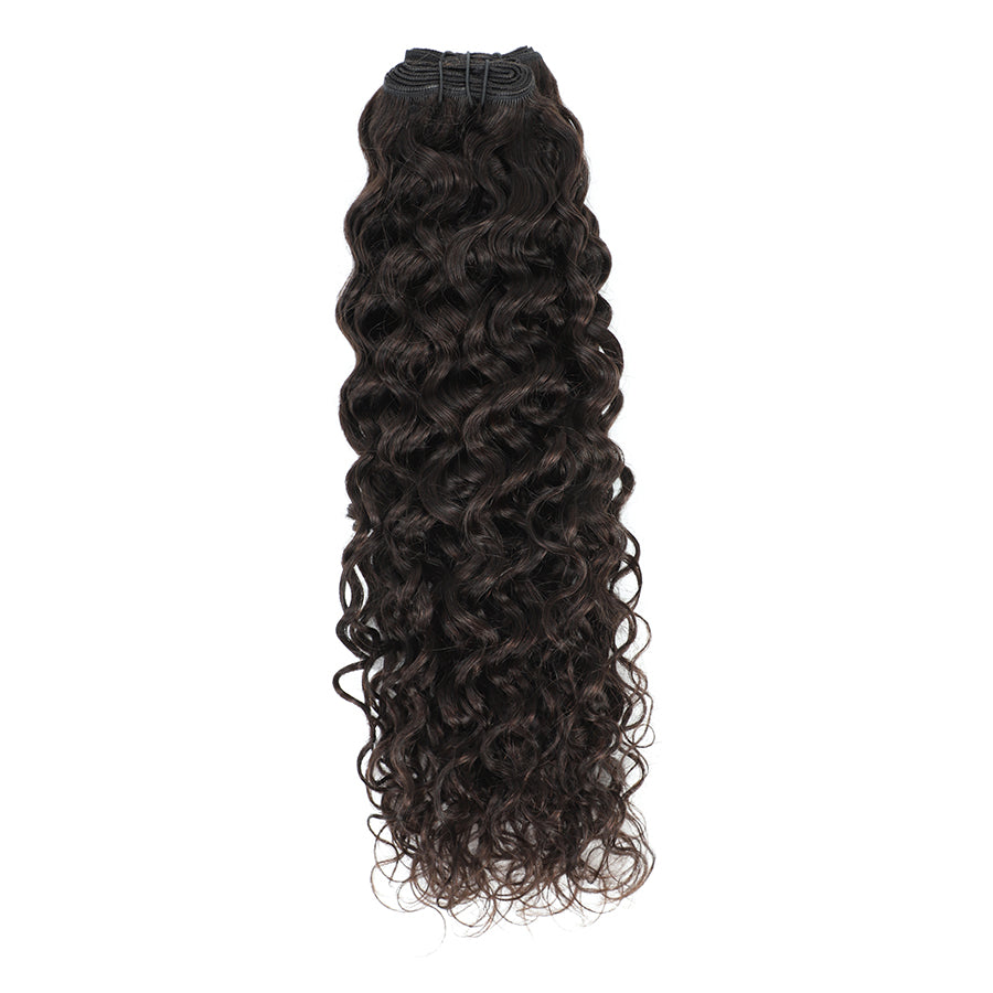 Weft Curly Hair Extensions 21" #1b Natural Black